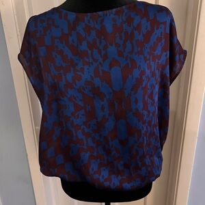 The Limited silk shirt size M blue and burgundy.